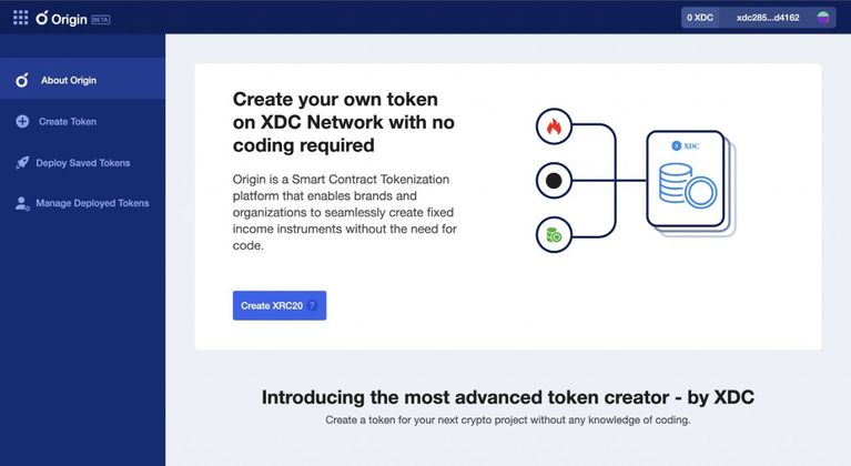 Cover image for XDC Origin: Token Creation Tool For Free without Code Knowledge | Origin is the XDC Network’s Token Creation Tool
