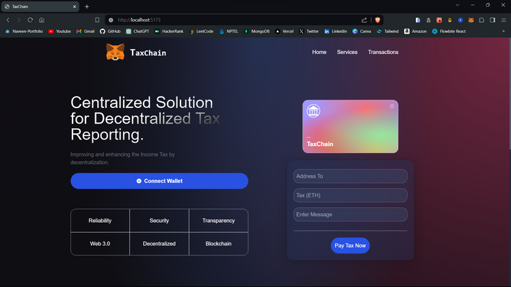 Cover image for [Hackverse] TaxChain - Centralized Solution for Decentralized Tax Reporting.