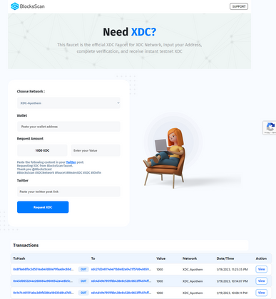 Cover image for BlocksScan Faucet - An Enhanced Faucet service for the XDC Network.
