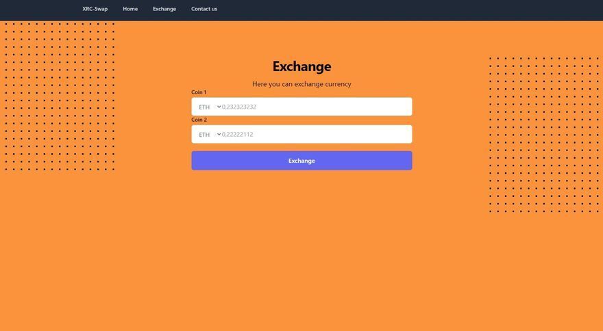 Exchange page before