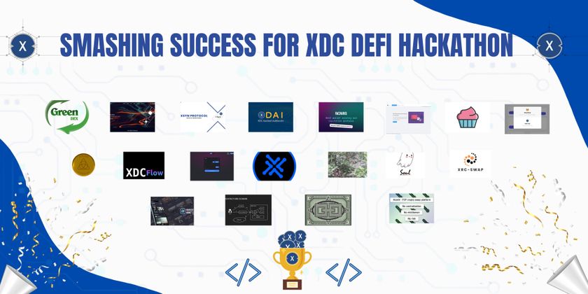 Cover image for XDC GDCE DeFi Hackathon: A Smashing Success with Over 65 Submissions from 500+ Participants!