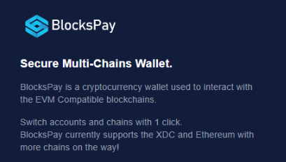 Cover image for BlocksPay: The Secure Multiple Chains, EVM Compatible Browser Extension Cryptocurrency Wallet.